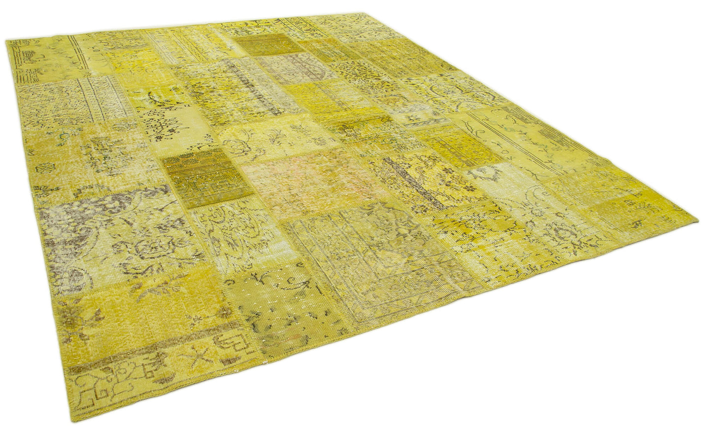 8x10 Yellow Patchwork Rug - 12256