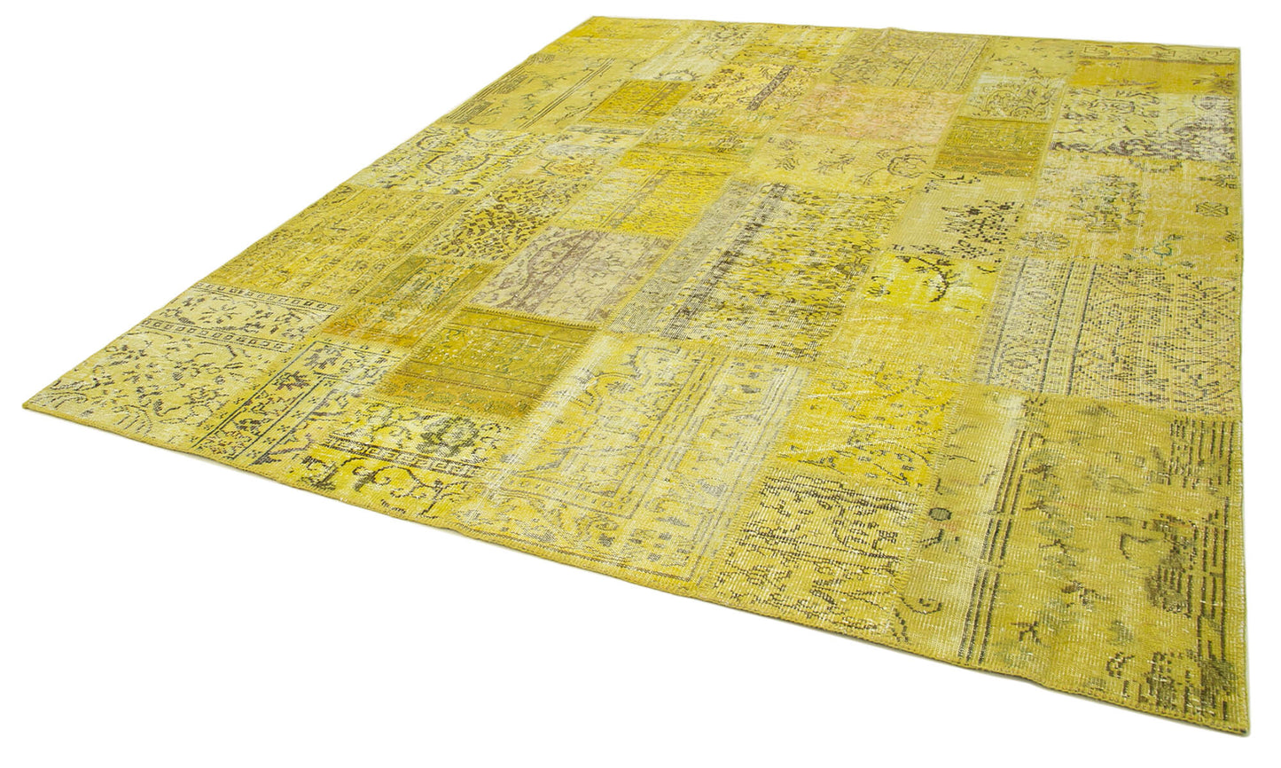 8x10 Yellow Patchwork Rug - 12256