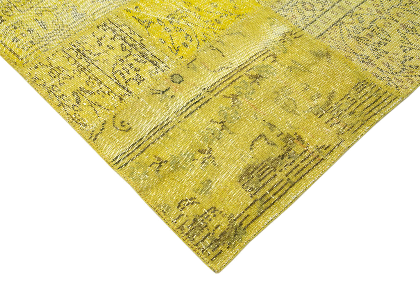 8x10 Yellow Patchwork Rug - 12256