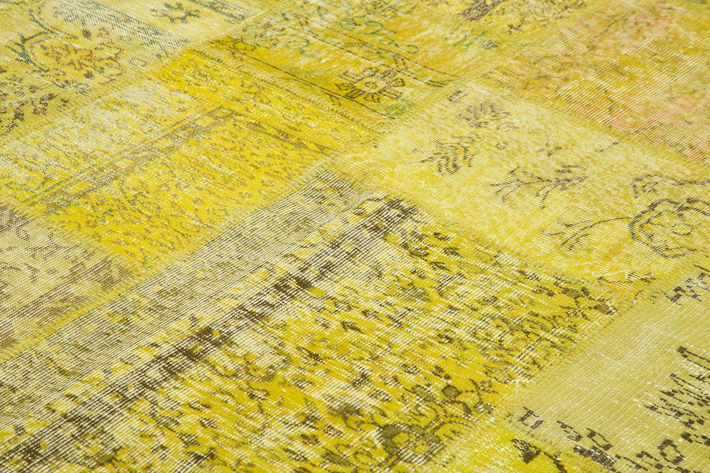 8x10 Yellow Patchwork Rug - 12256