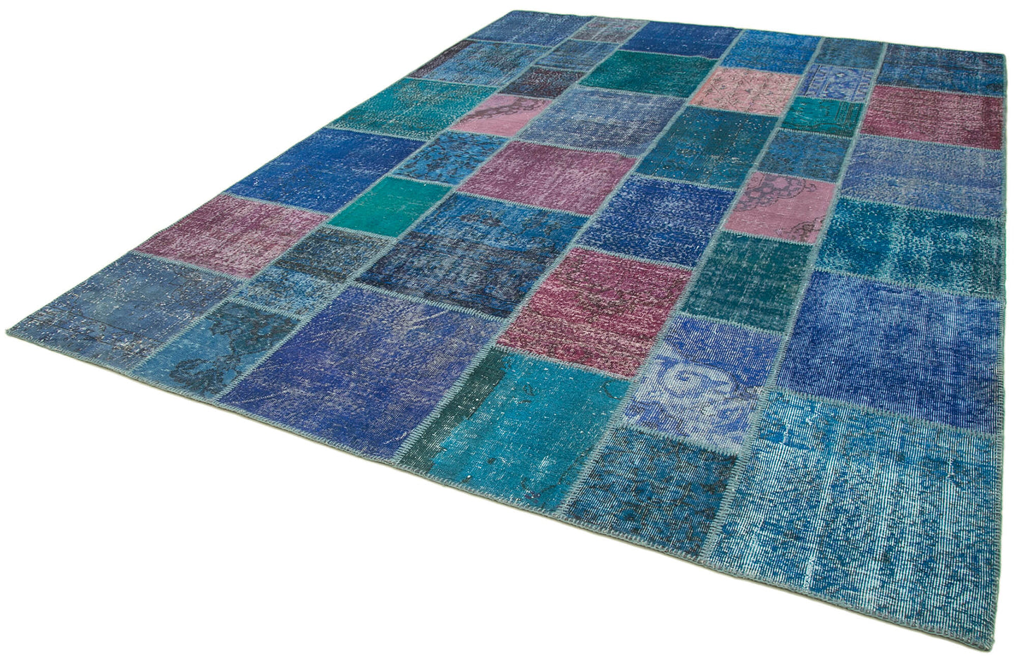 8x12 Blue Patchwork Rug- 12357