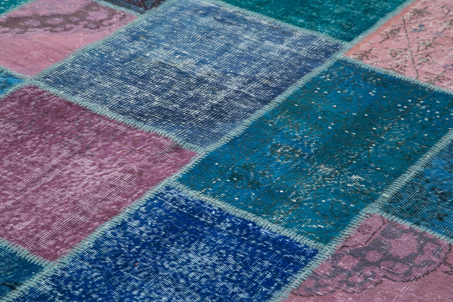 8x12 Blue Patchwork Rug- 12357