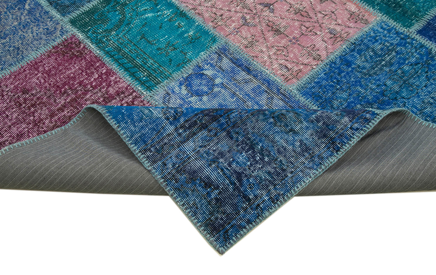 8x12 Blue Patchwork Rug- 12357