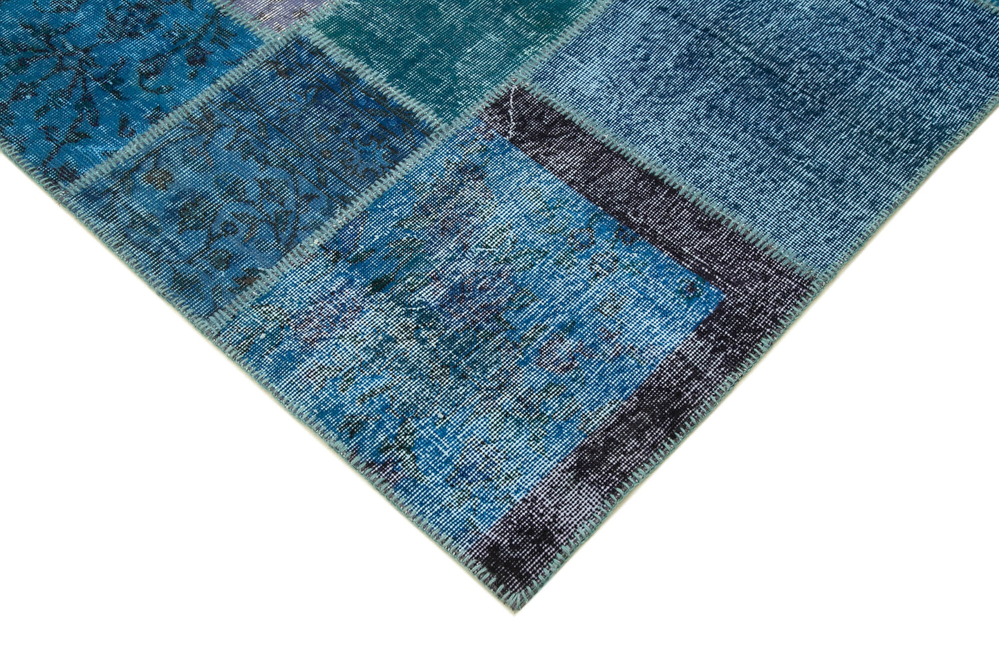 8x12 Blue Patchwork Rug- 12363