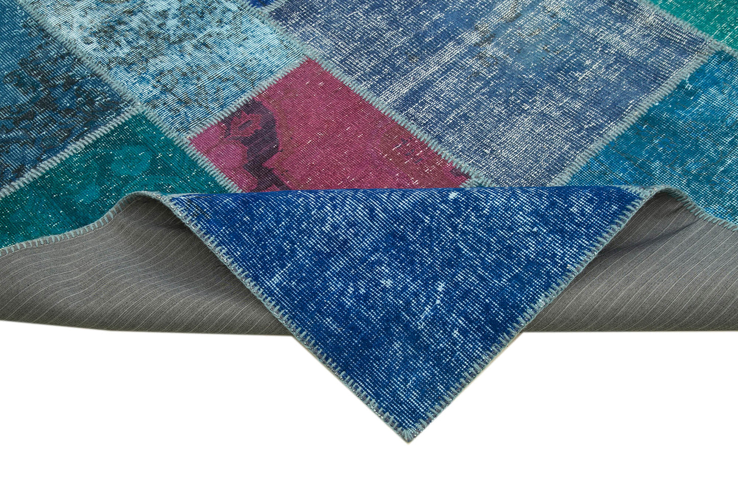 8x12 Blue Patchwork Rug- 17725