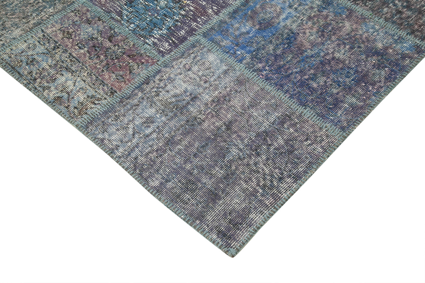 8x12 Blue Patchwork Rug- 19983