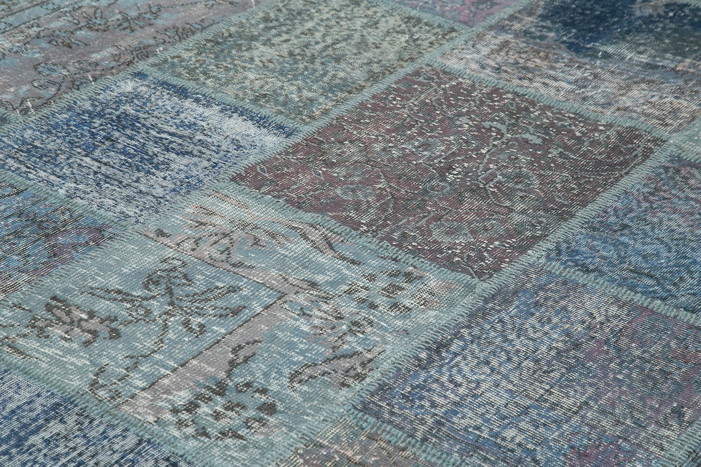 8x12 Blue Patchwork Rug- 19983