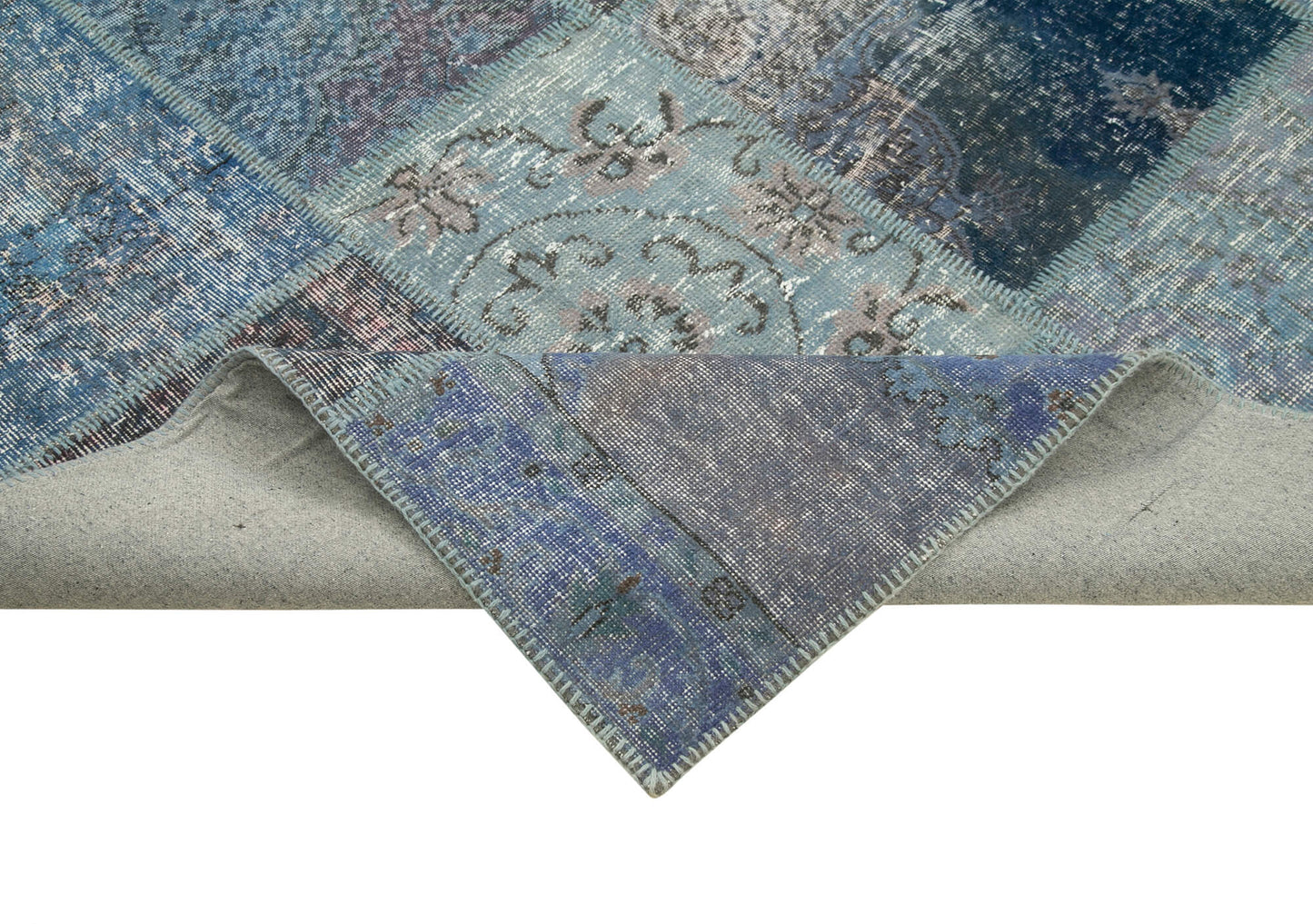 8x12 Blue Patchwork Rug- 19983