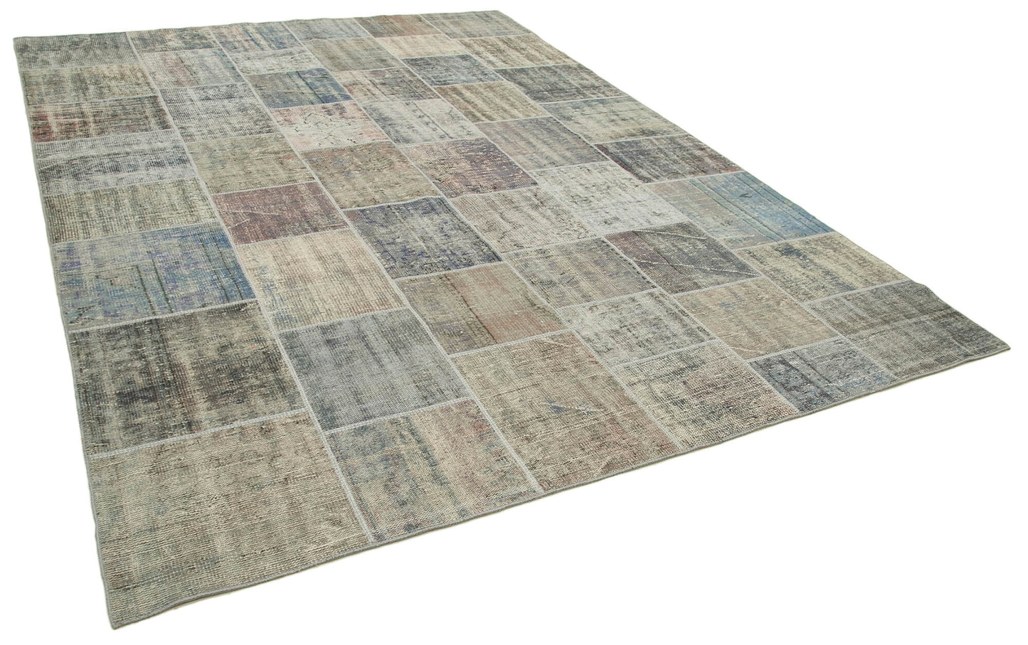 8x12 Grey Patchwork Rug- 20011