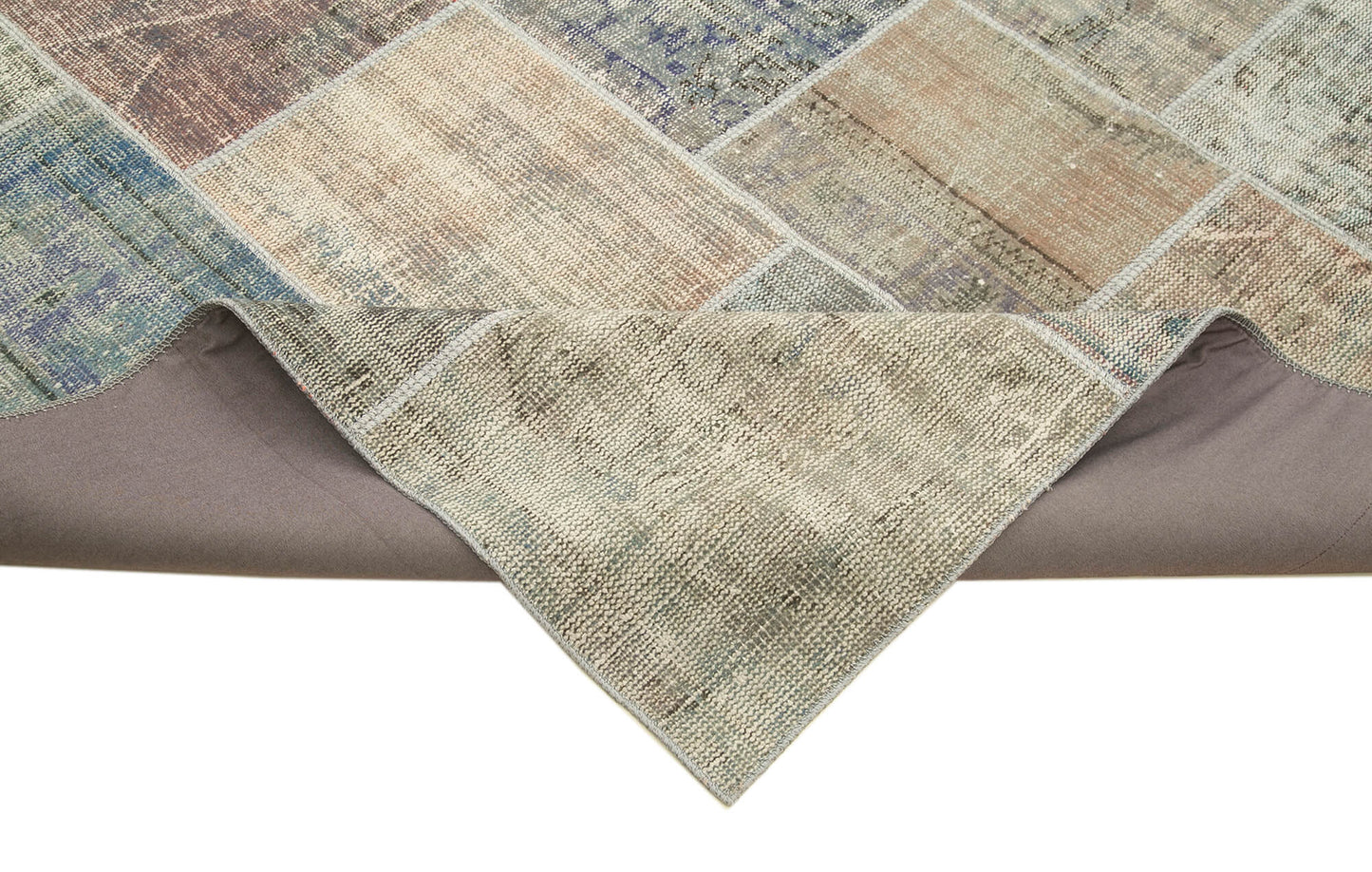 8x12 Grey Patchwork Rug- 20011