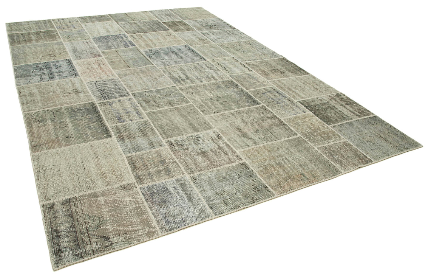 8x11  Grey Patchwork Rug- 20015