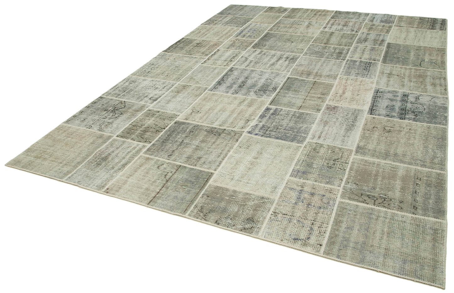 8x11  Grey Patchwork Rug- 20015