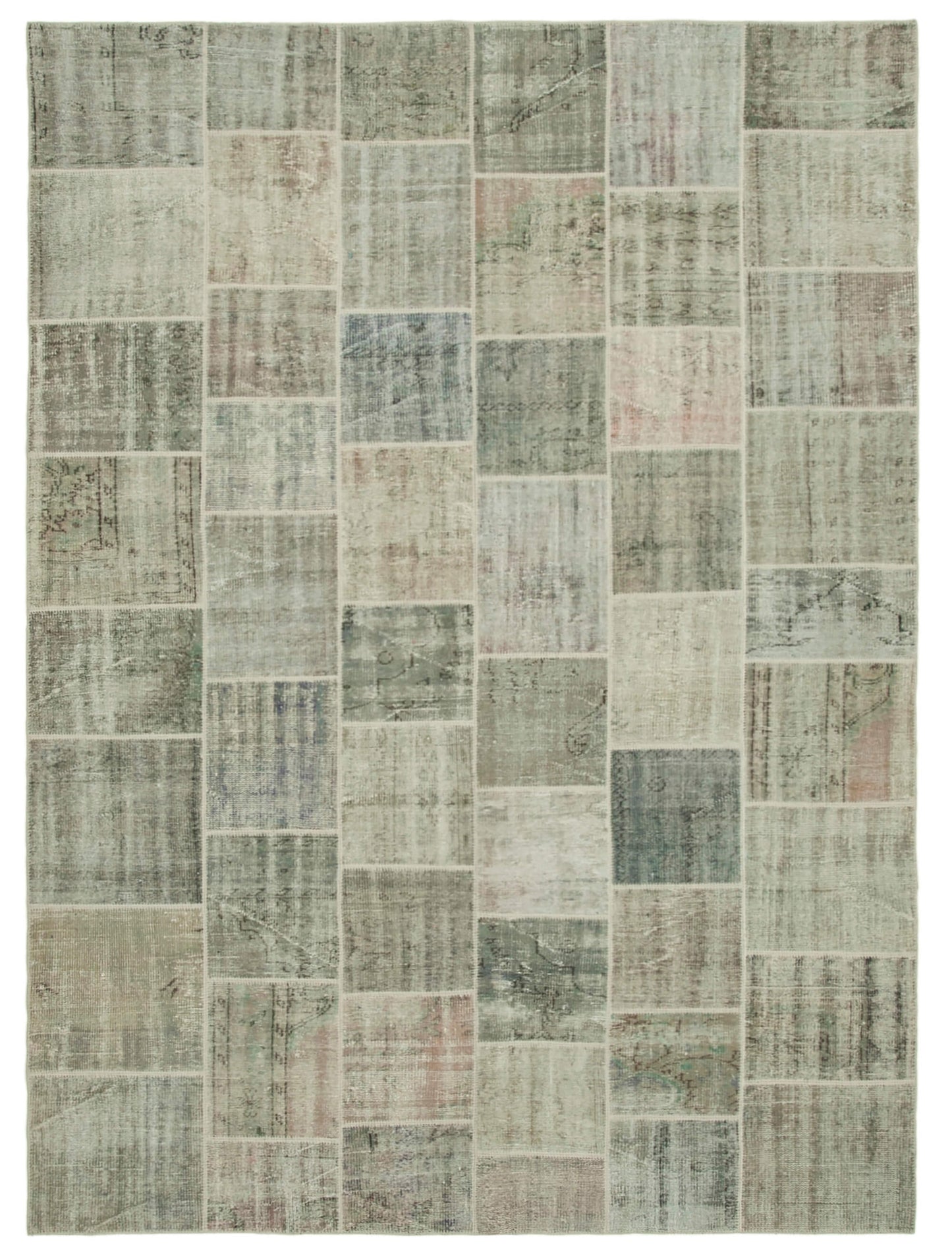 8x11 Grey Patchwork Rug- 20016