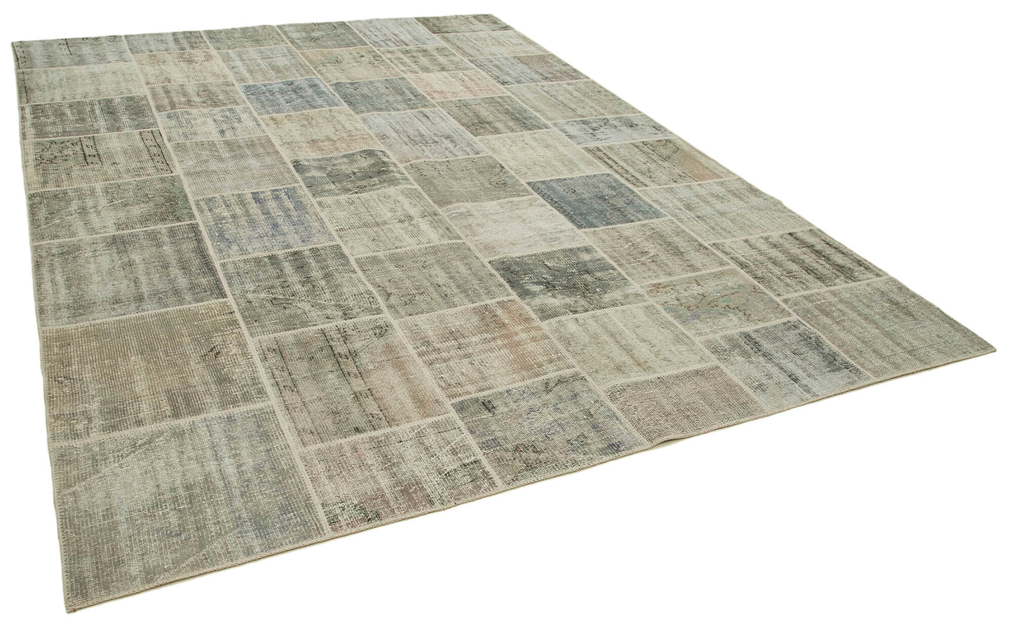 8x11 Grey Patchwork Rug- 20016