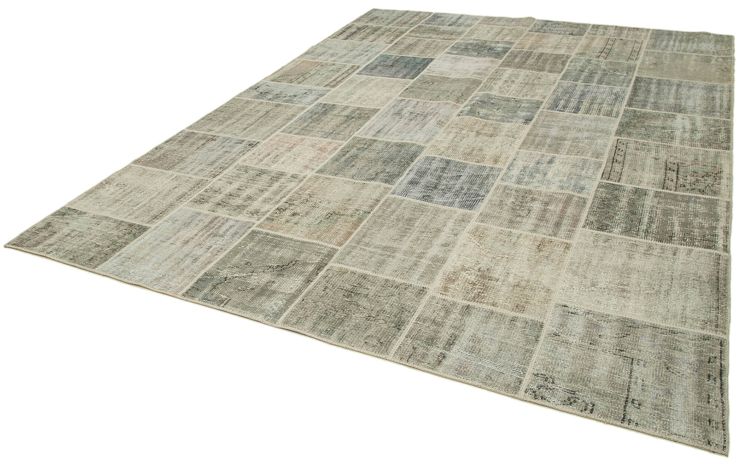 8x11 Grey Patchwork Rug- 20016