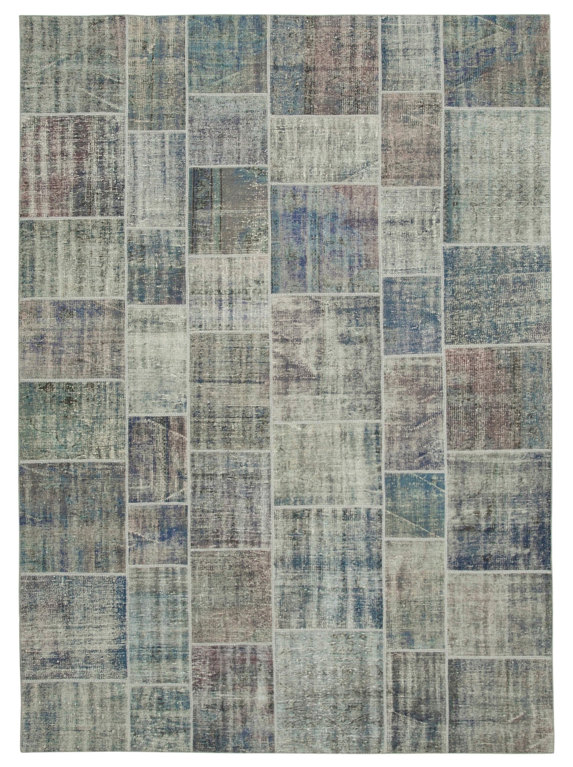 8x12 Blue Patchwork Rug- 20019