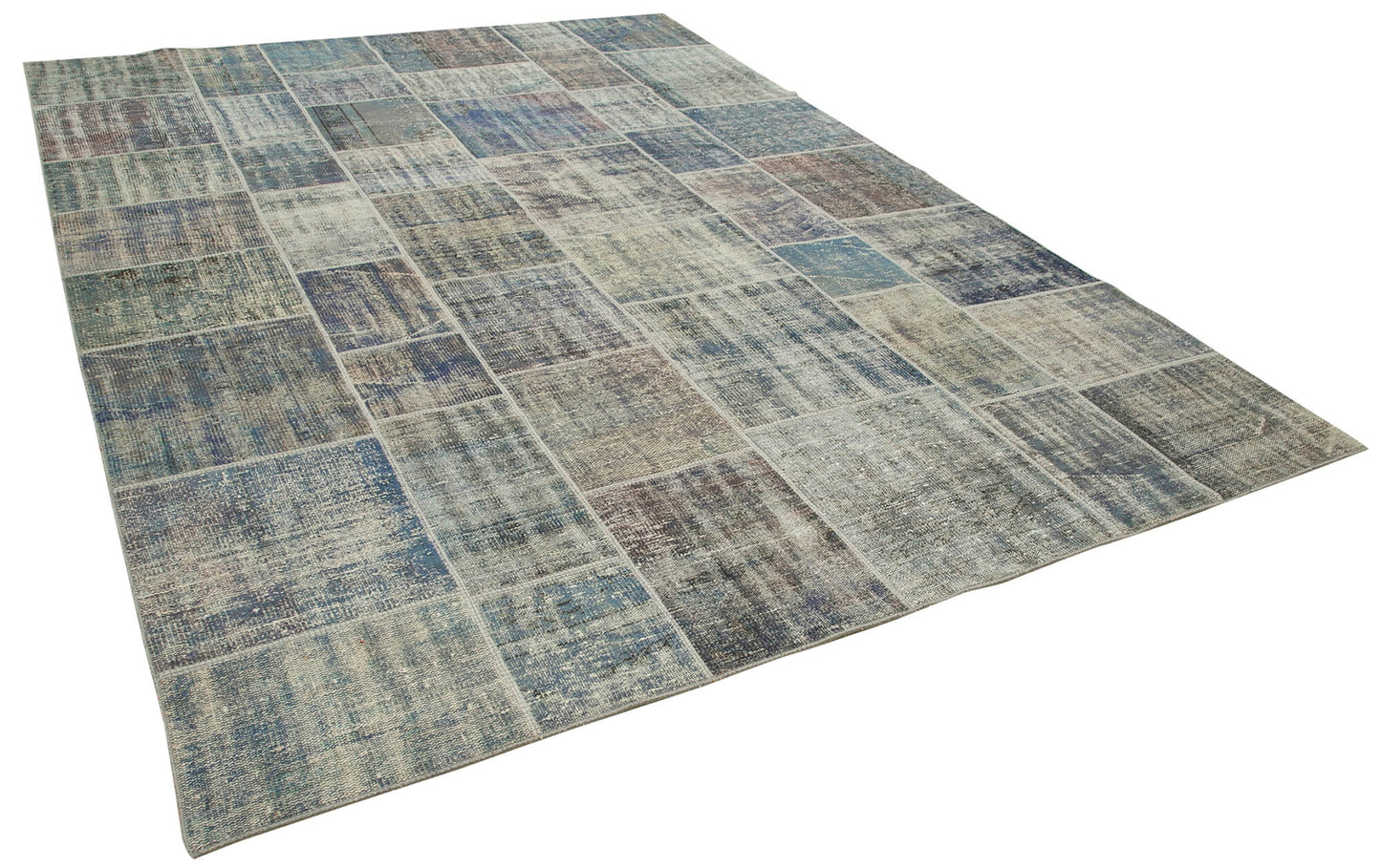 8x12 Blue Patchwork Rug- 20019