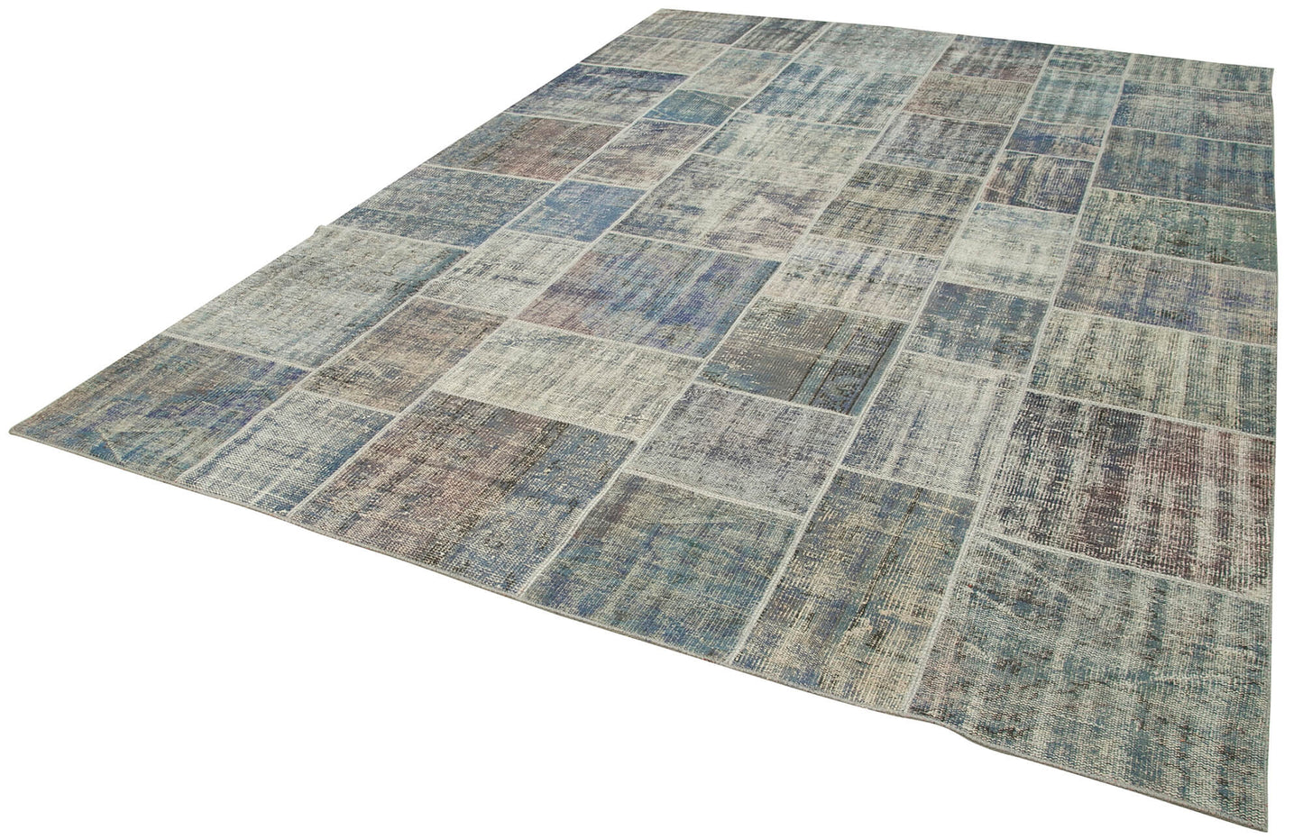 8x12 Blue Patchwork Rug- 20019