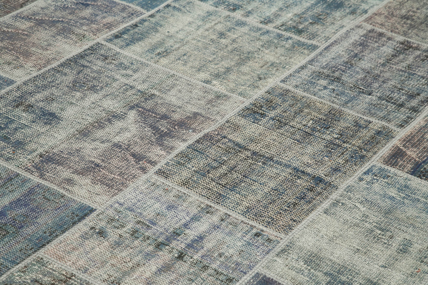 8x12 Blue Patchwork Rug- 20019