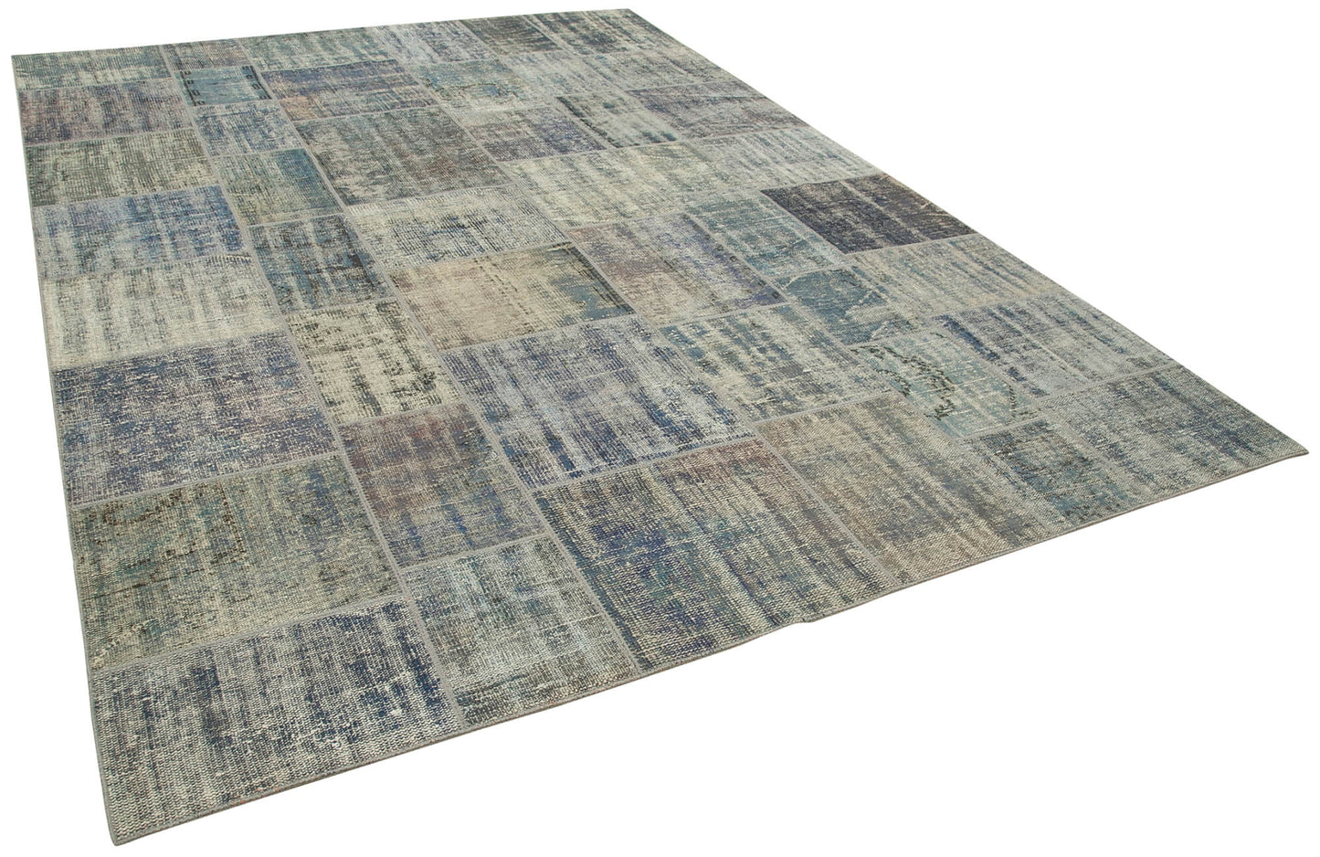 8x12 Blue Patchwork Rug- 20024