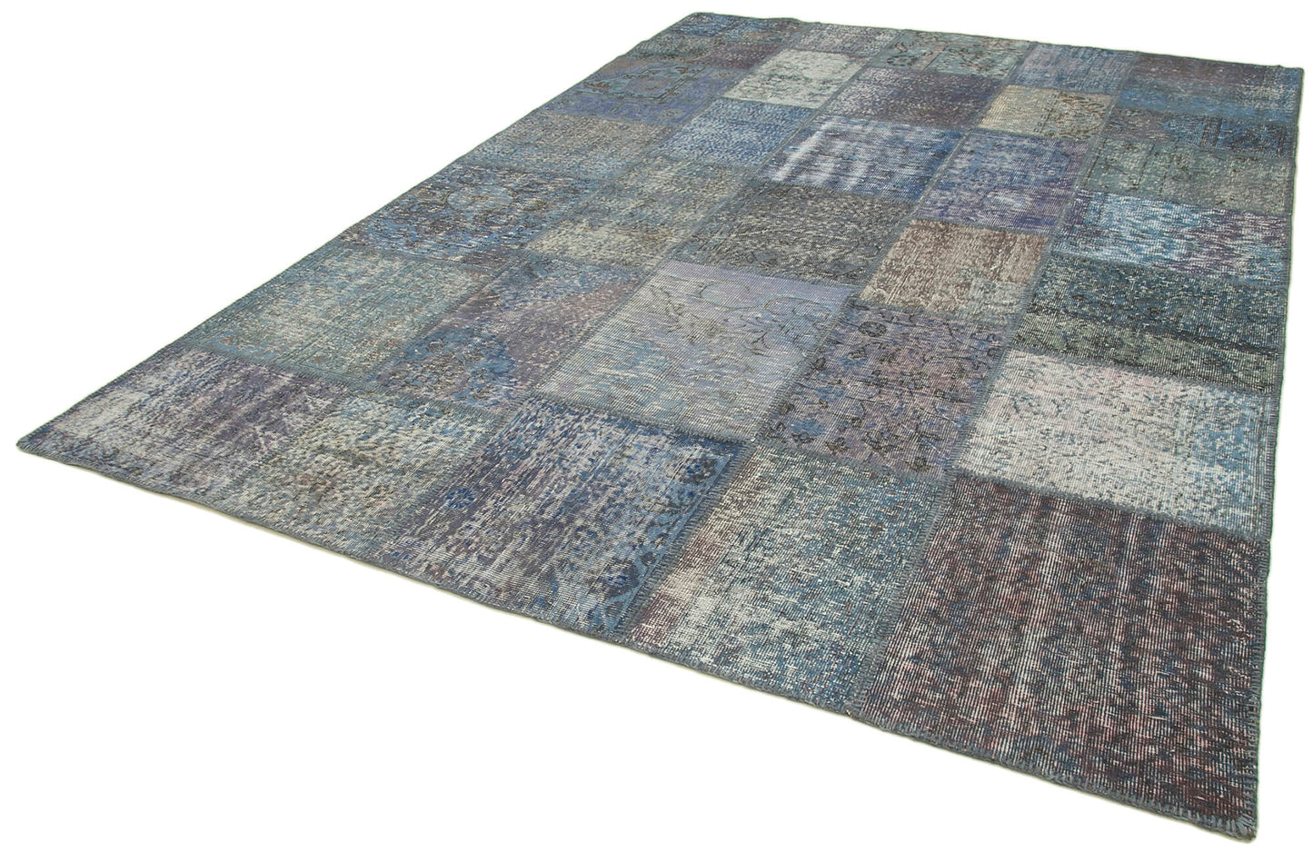 8x12 Blue Patchwork Rug- 20059