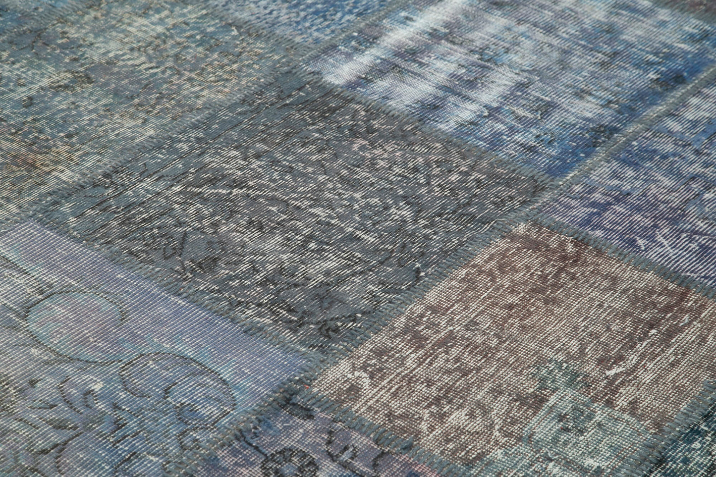 8x12 Blue Patchwork Rug- 20059