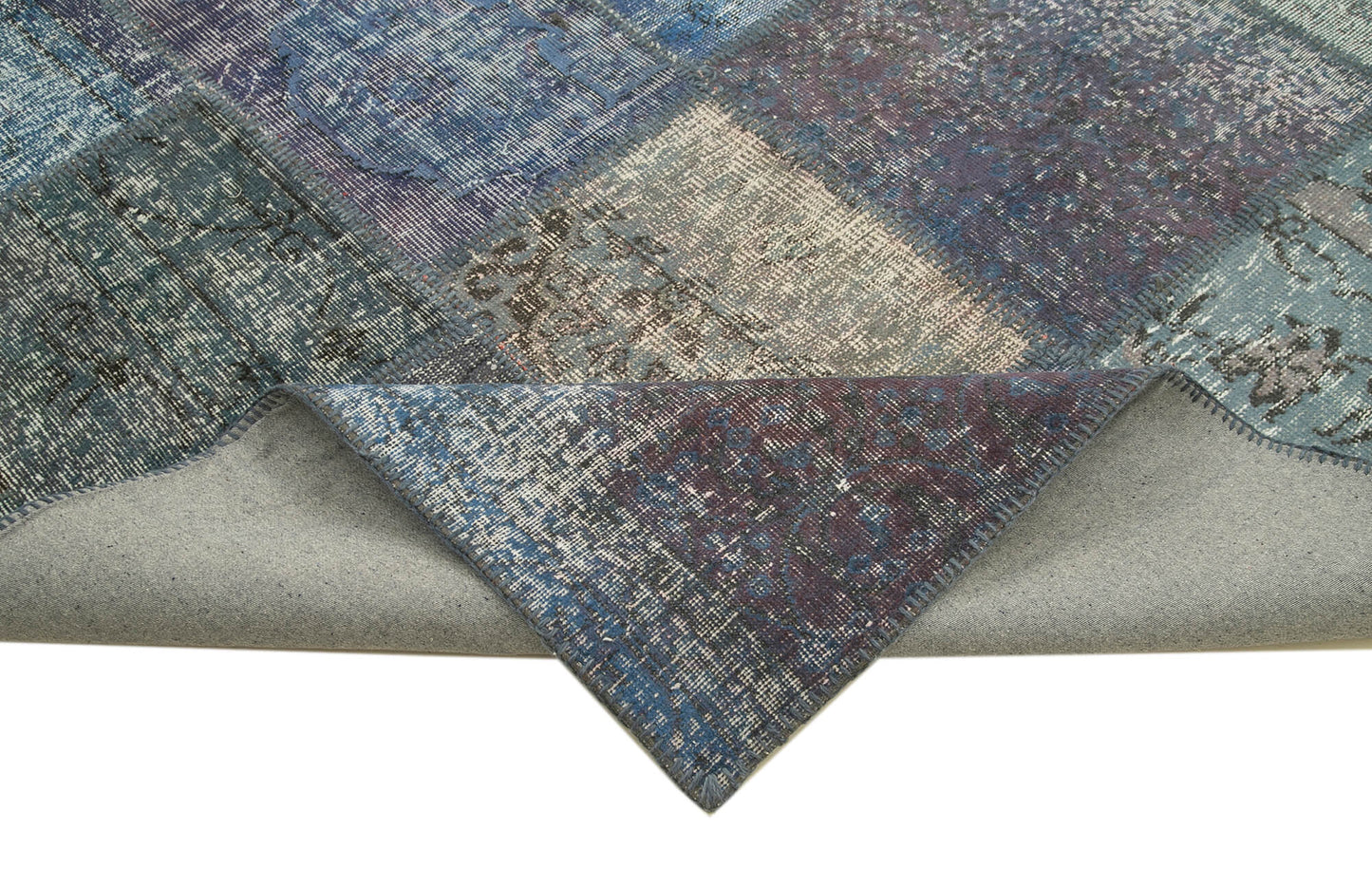 8x12 Blue Patchwork Rug- 20059