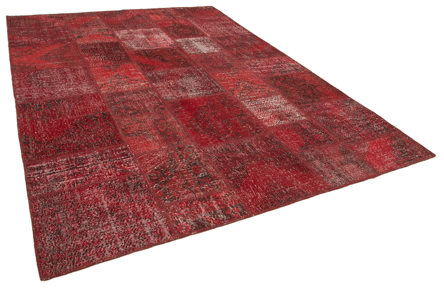 8x12 Red Patchwork Rug- 20060