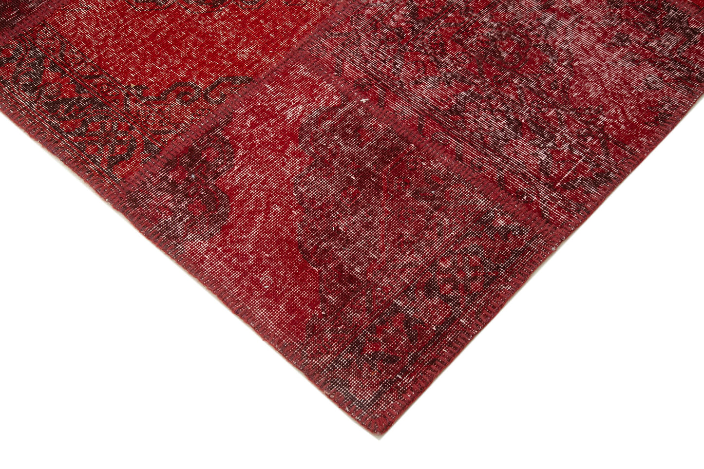 8x12 Red Patchwork Rug- 20060