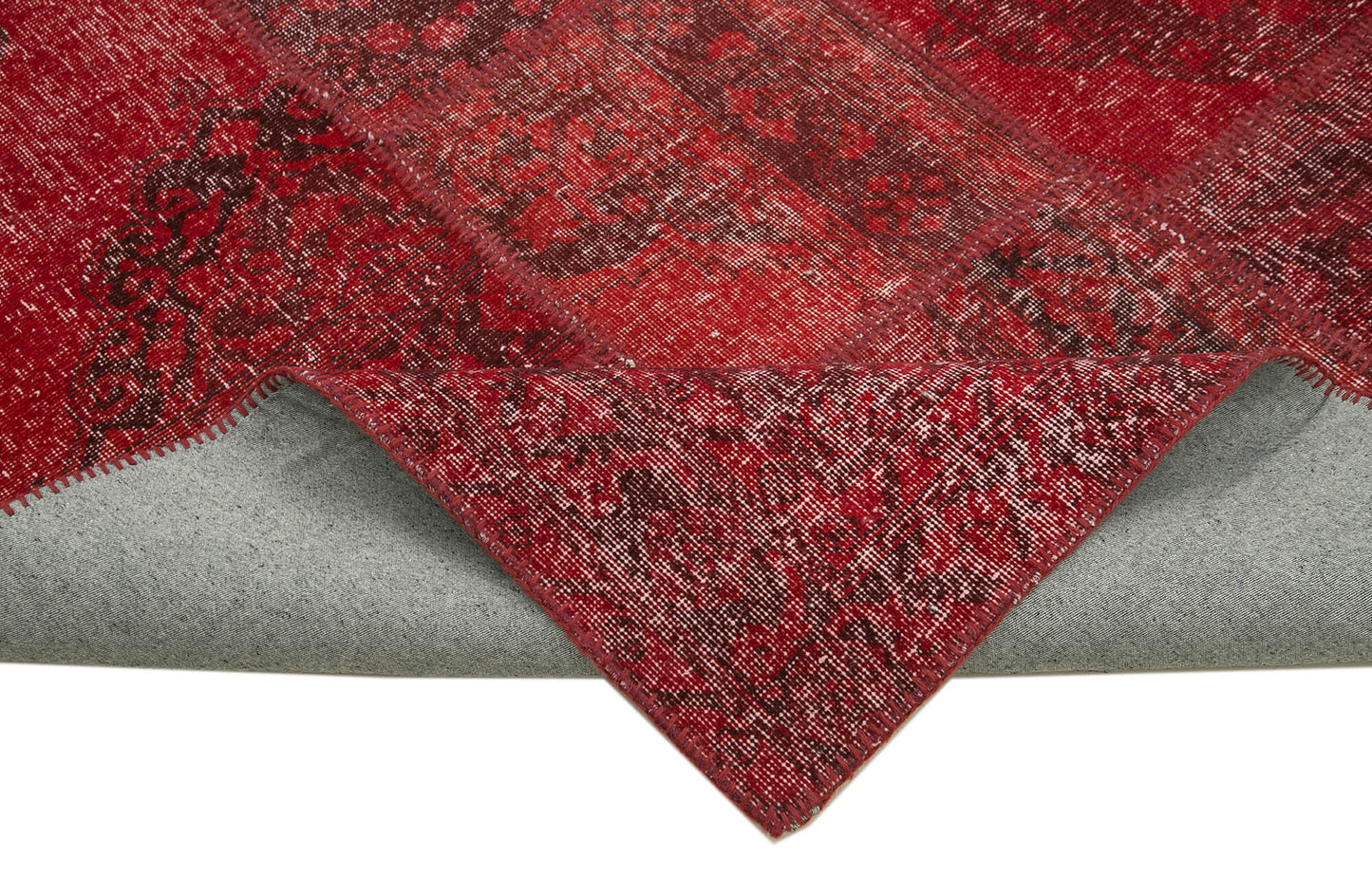 8x12 Red Patchwork Rug- 20060