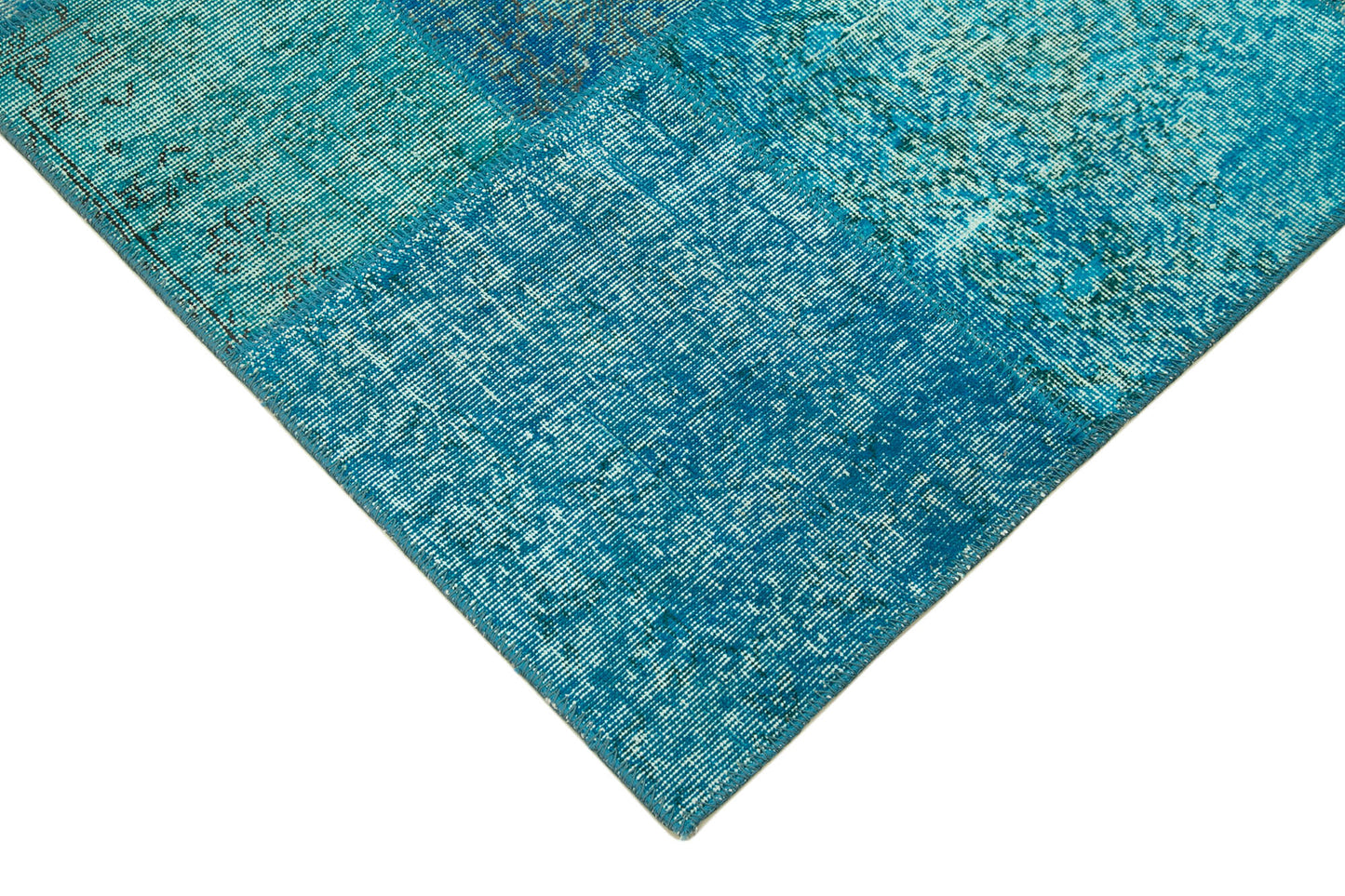 6x8 Turquoise Patchwork Rug - 20166