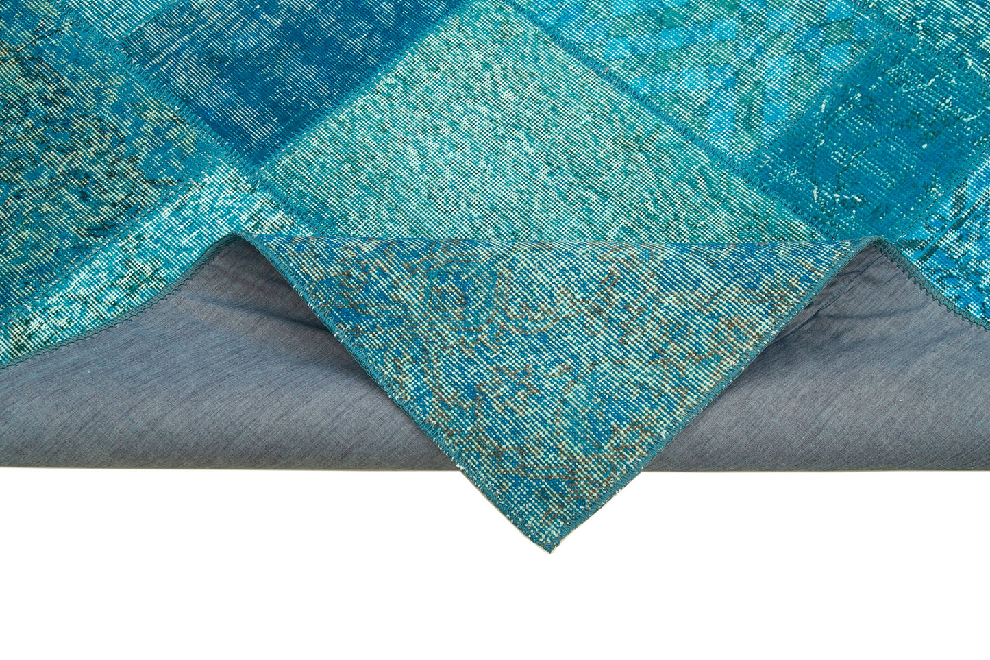 6x8 Turquoise Patchwork Rug - 20166