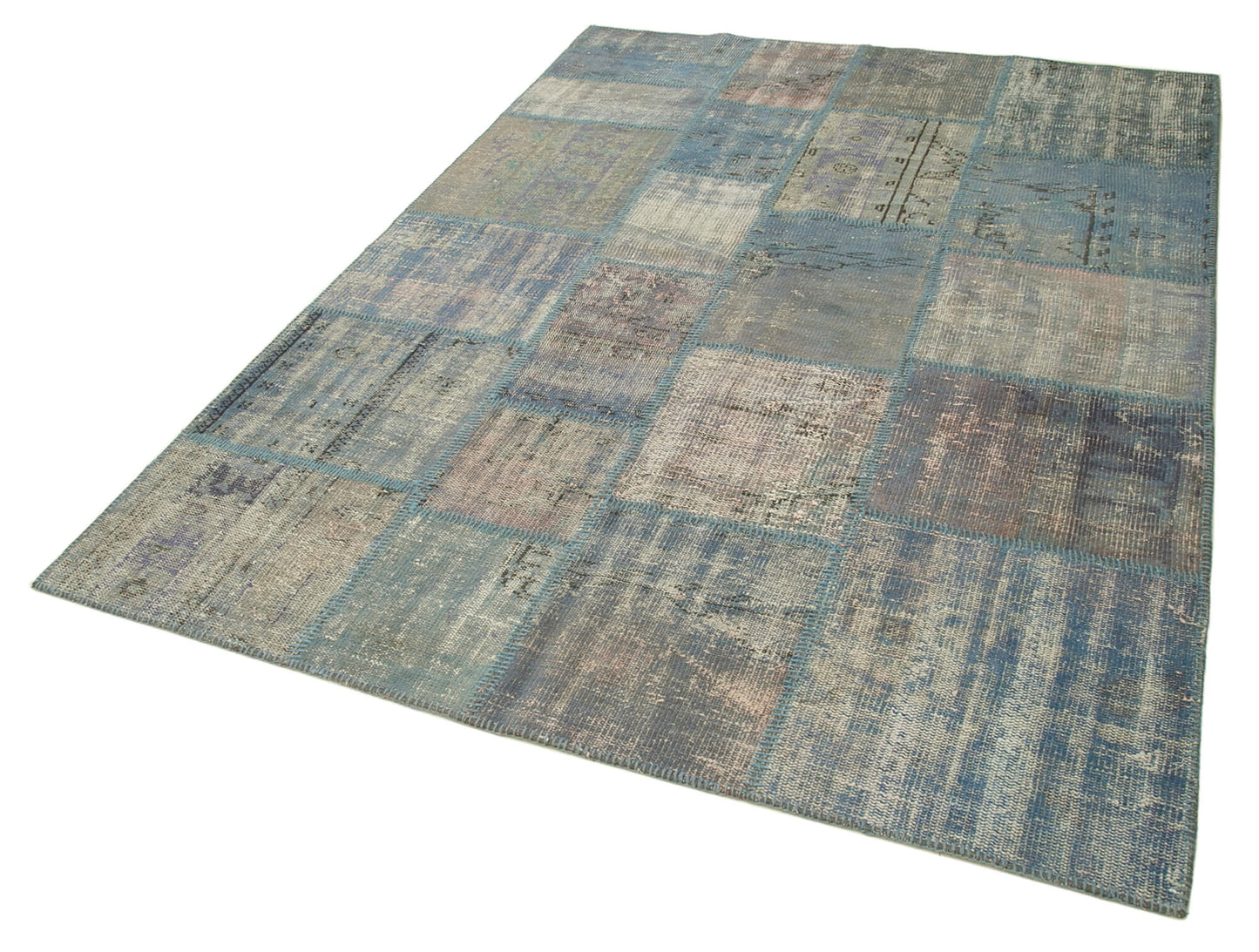 6x8 Blue Patchwork Rug - 20169