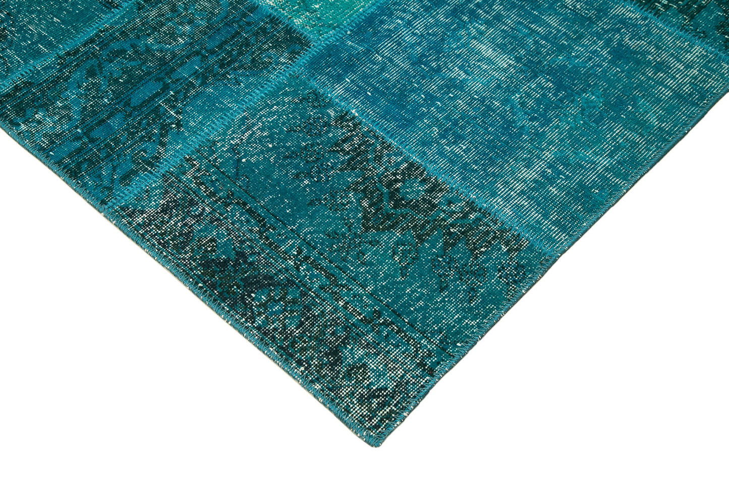 6x8 Turquoise Patchwork Rug - 20230