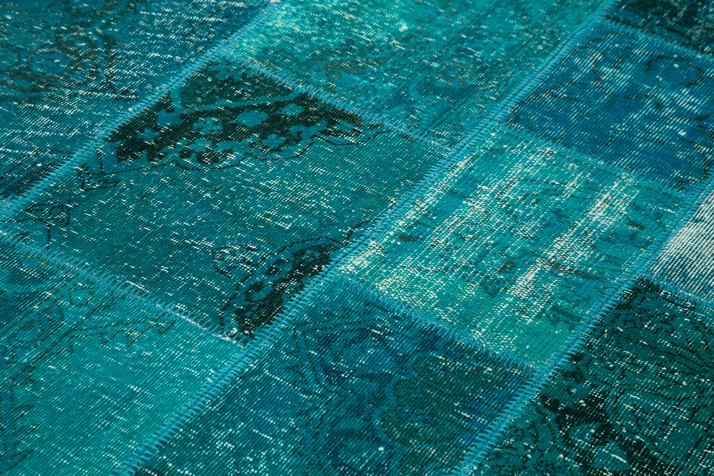 6x8 Turquoise Patchwork Rug - 20230