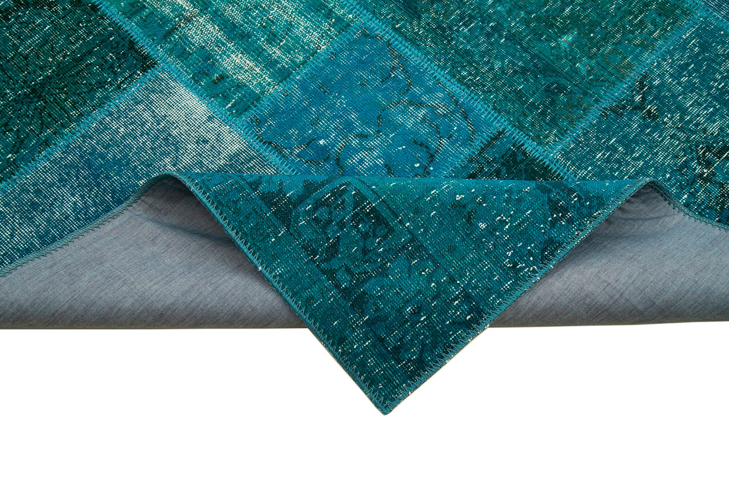 6x8 Turquoise Patchwork Rug - 20230