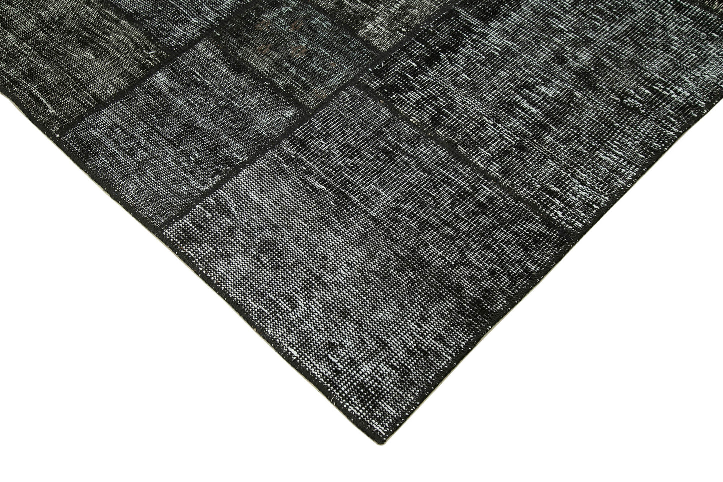 6x8 Black Patchwork Rug - 20244