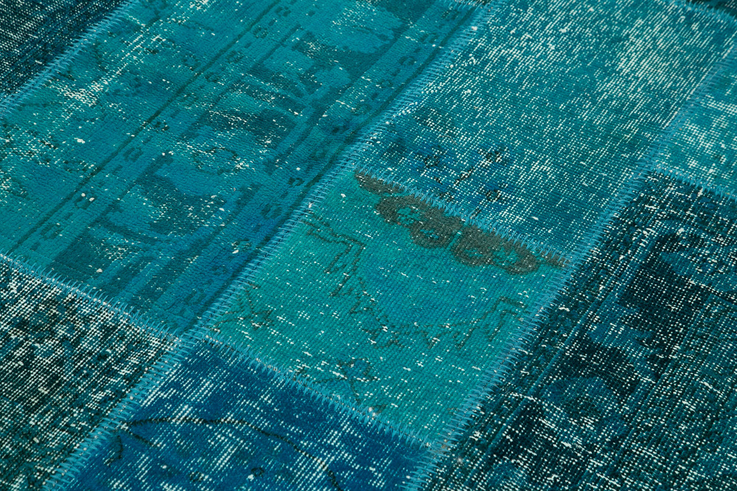 6x8 Turquoise Patchwork Rug - 20253