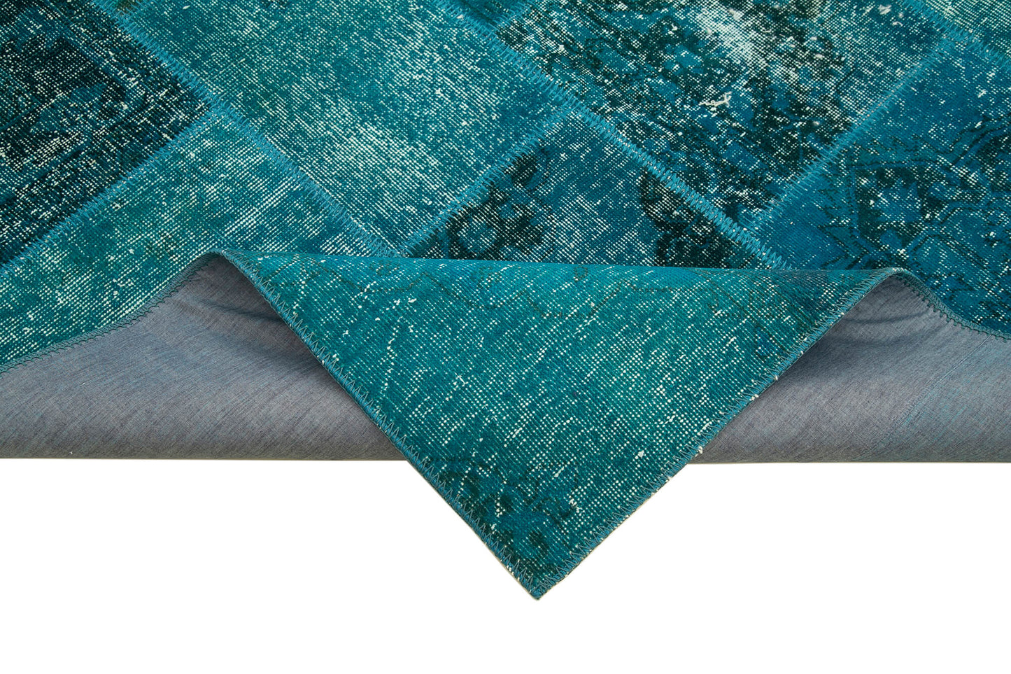 6x8 Turquoise Patchwork Rug - 20253