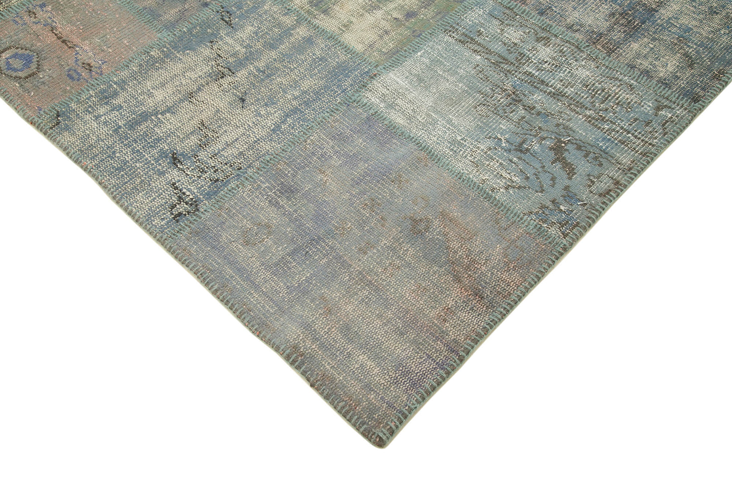 6x8 Blue Patchwork Rug - 20289