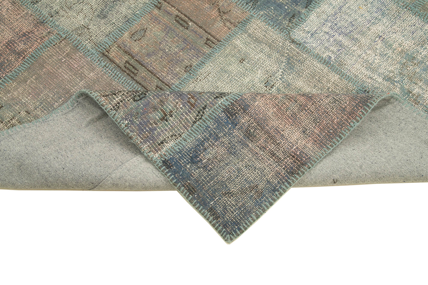 6x8 Blue Patchwork Rug - 20289