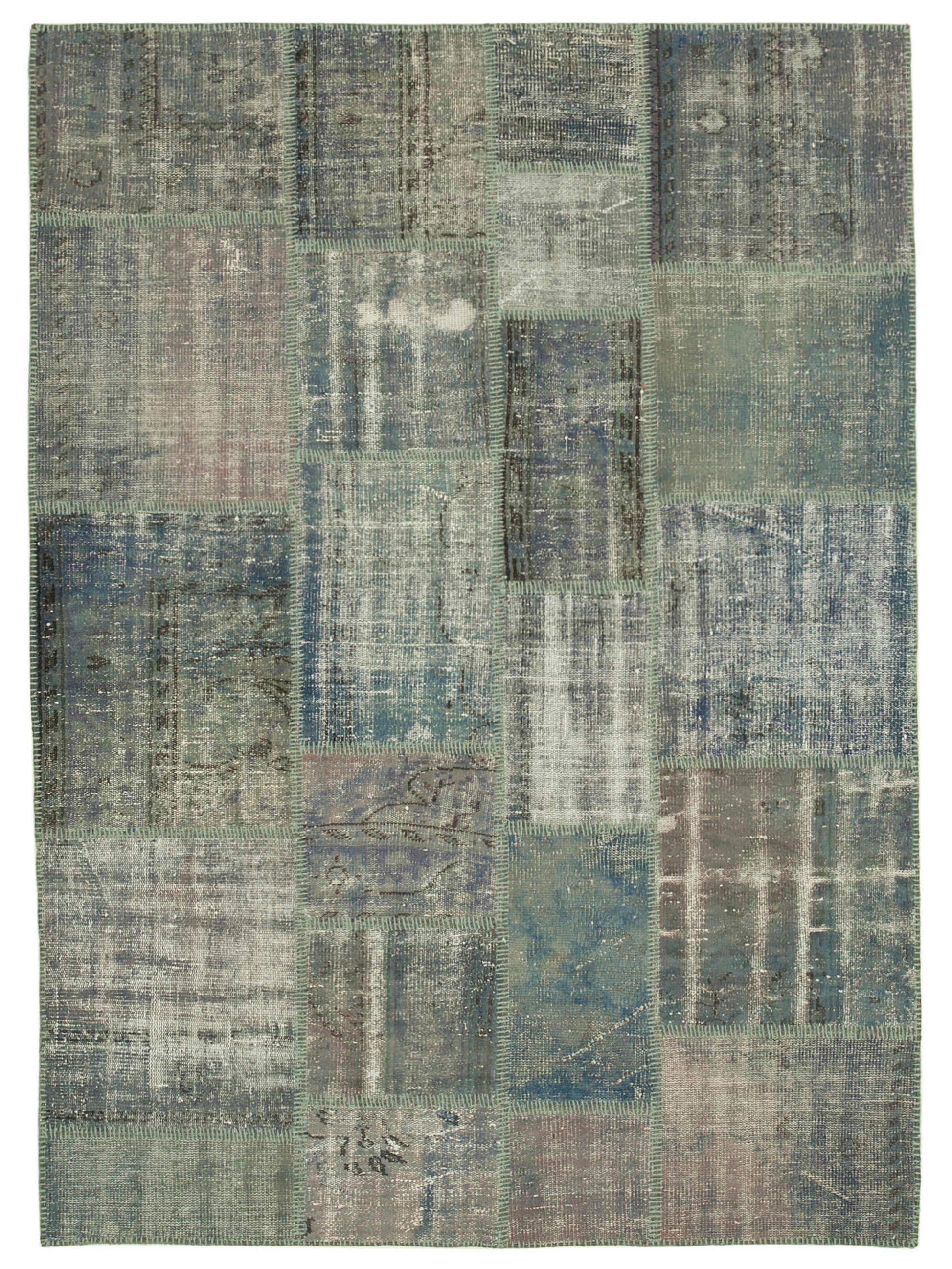 6x8 Blue Patchwork Rug - 20297