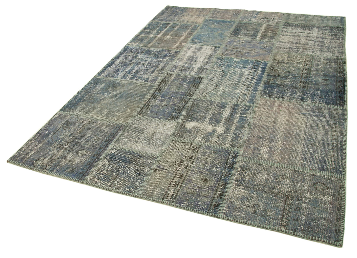 6x8 Blue Patchwork Rug - 20297