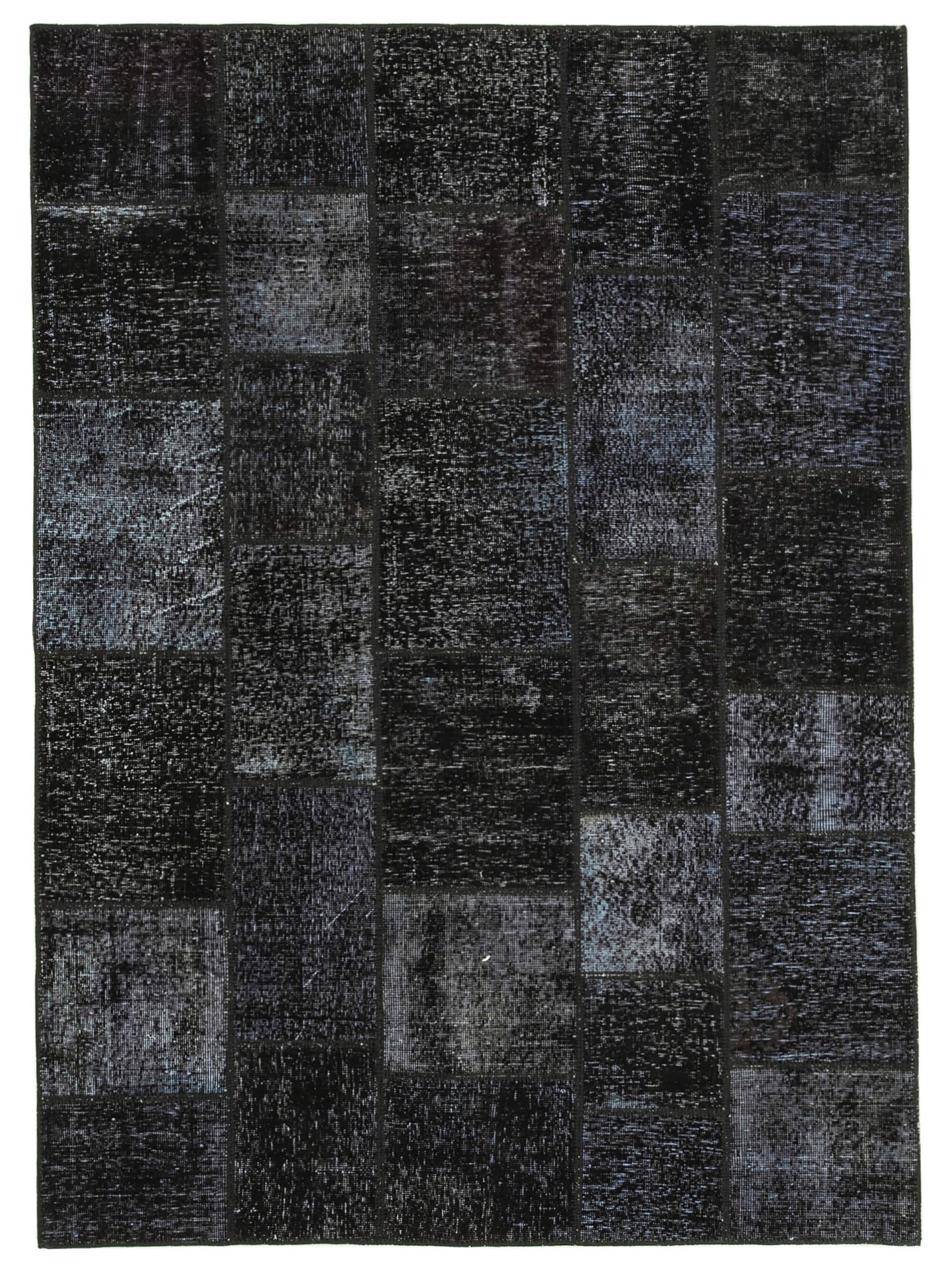 6x8 Black Patchwork Rug - 20864