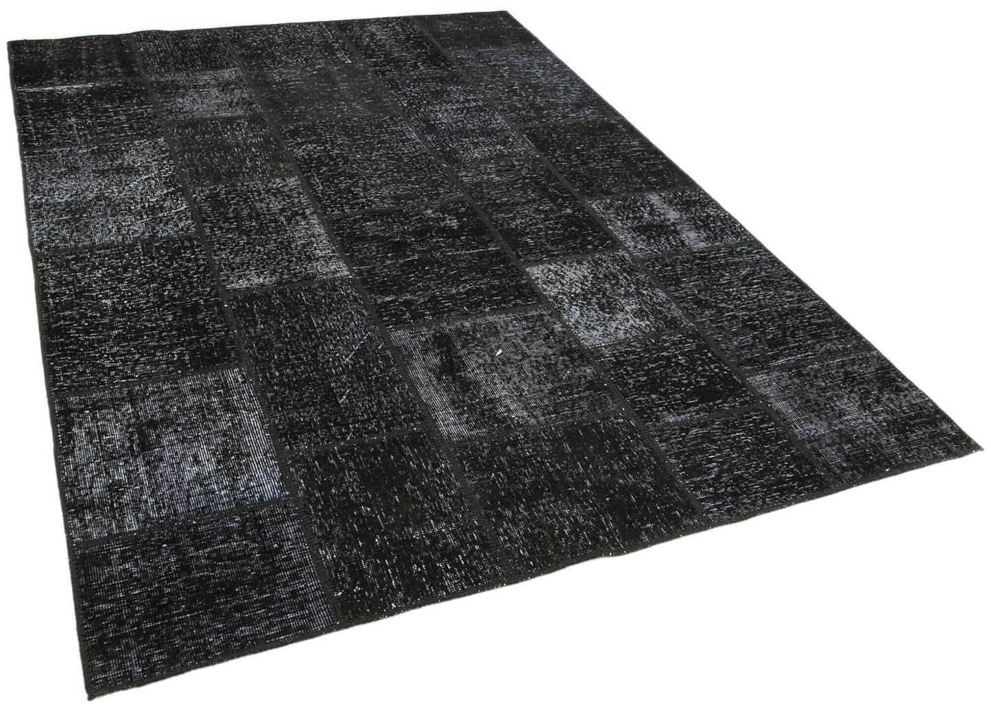 6x8 Black Patchwork Rug - 20864