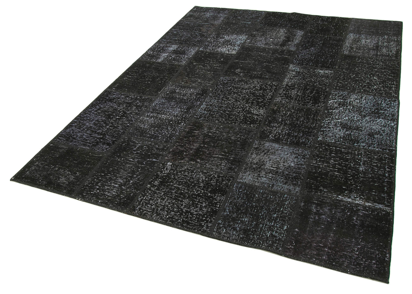 6x8 Black Patchwork Rug - 20864