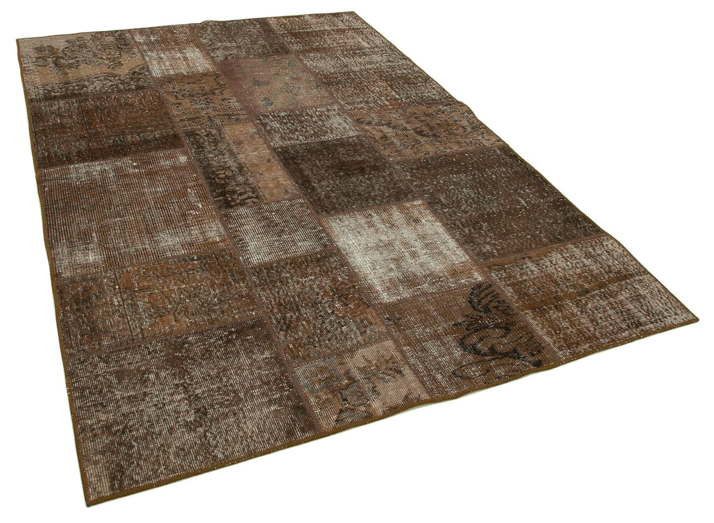 6x8 Brown Patchwork Rug - 20904