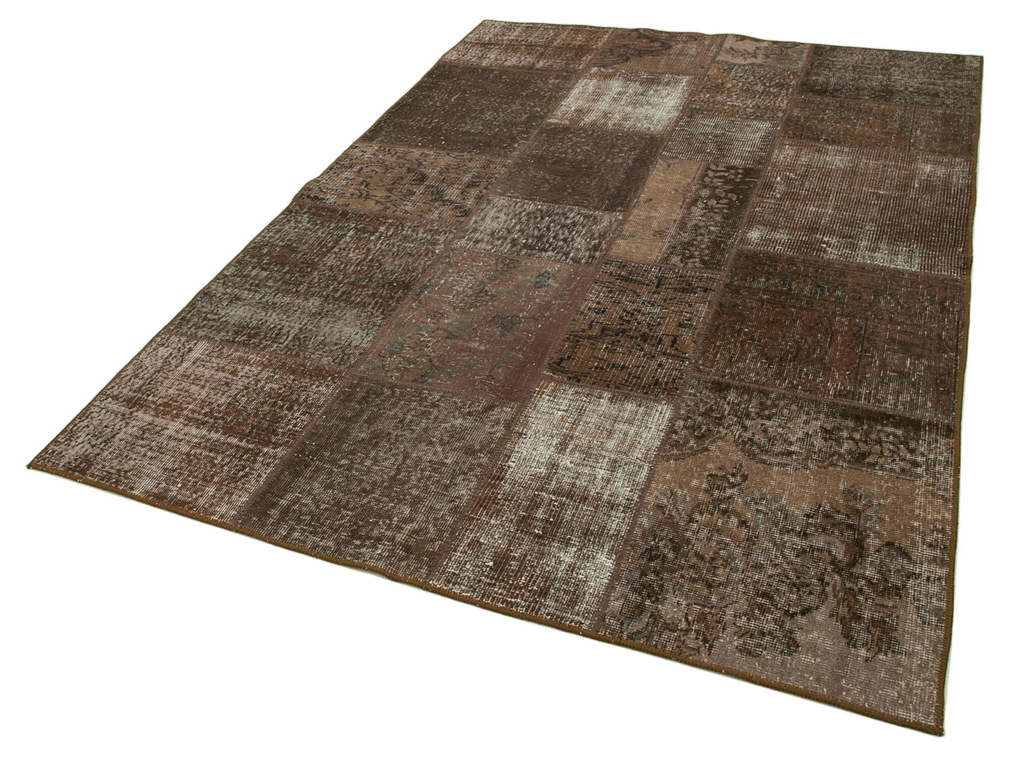 6x8 Brown Patchwork Rug - 20904