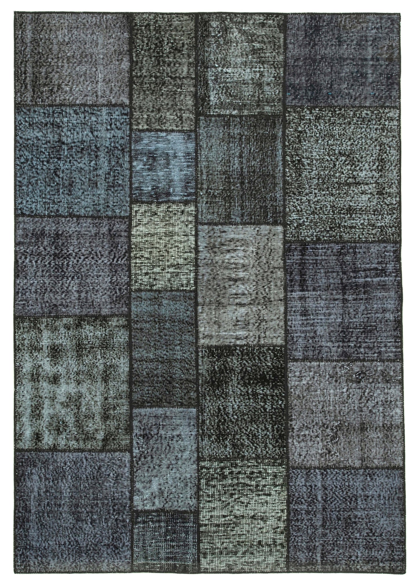 6x8 Black Patchwork Rug - 20906