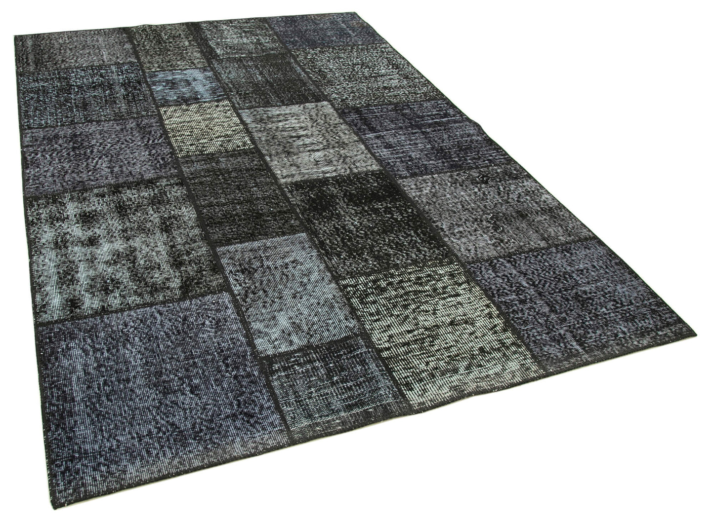 6x8 Black Patchwork Rug - 20906